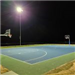 Basketball court at night