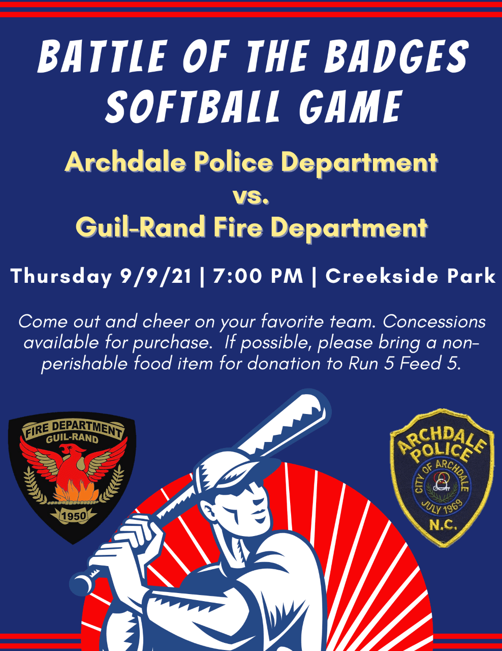 Battle of the Badges Softball Flyer