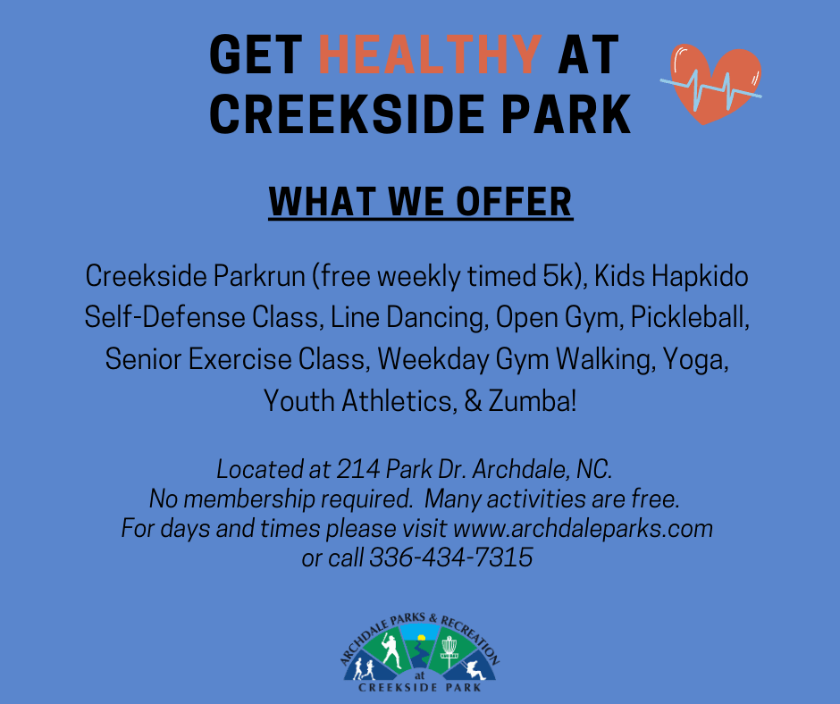 Creekside exercise classes and activities Listings