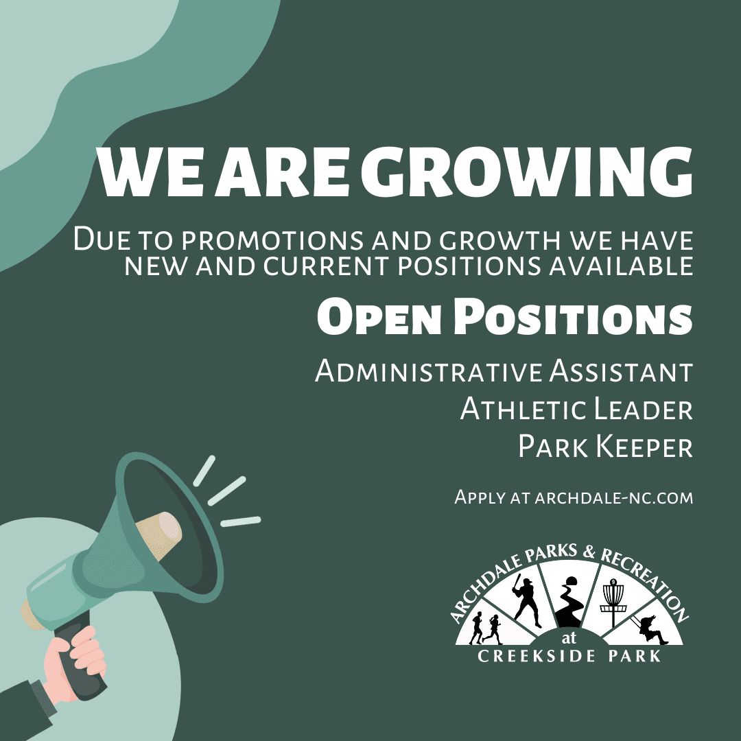 We are hiring at the Park 3 new open positions