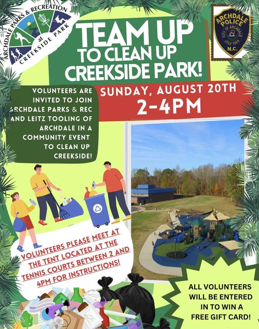 Team Up to Clean Up Creekside Park!