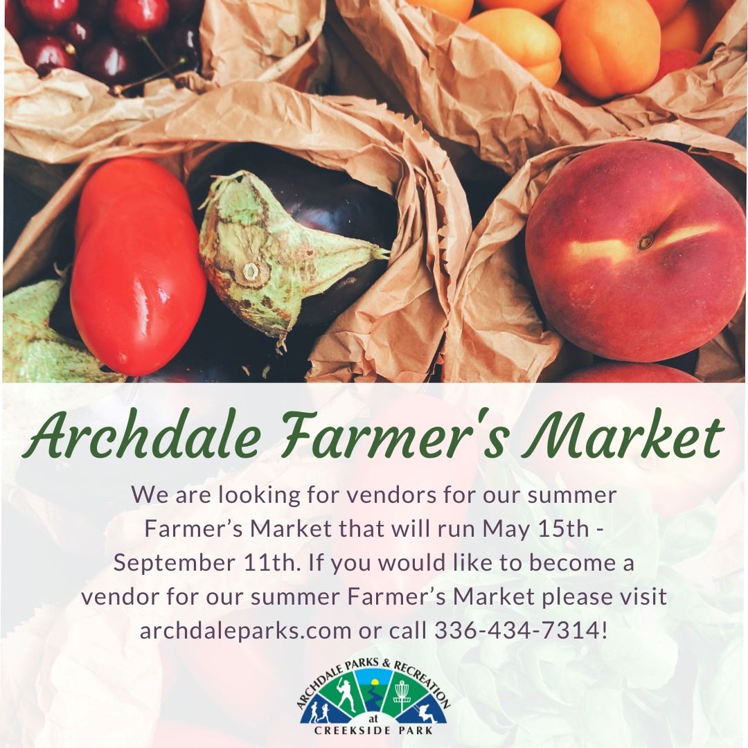 Archdale Farmers Market 05152024 to 09112024