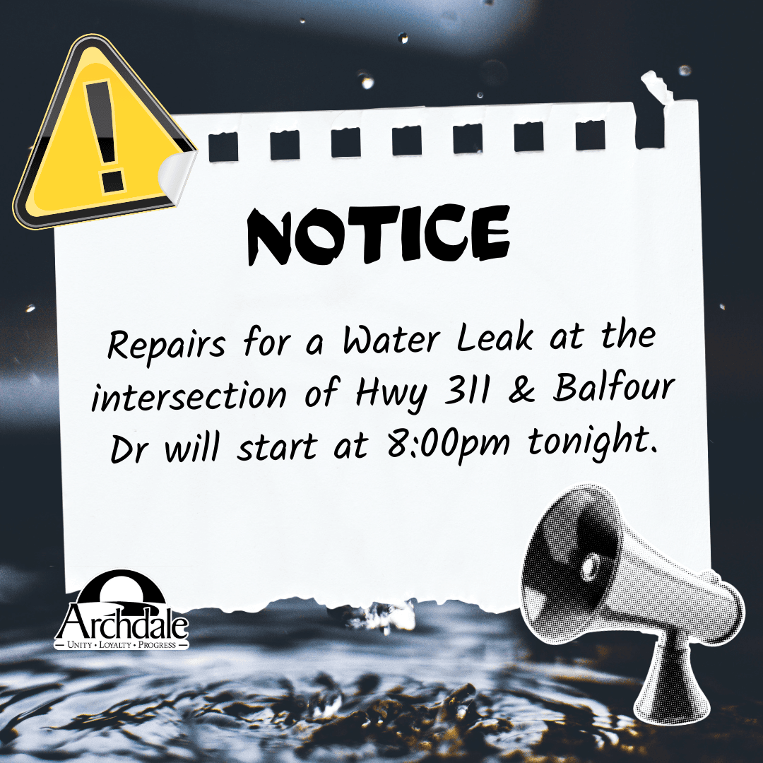 Water Leak Repair Notice