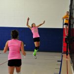 Person playing volleyball