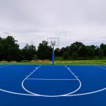 Basketball court during the day
