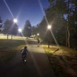 New lights along the walking path