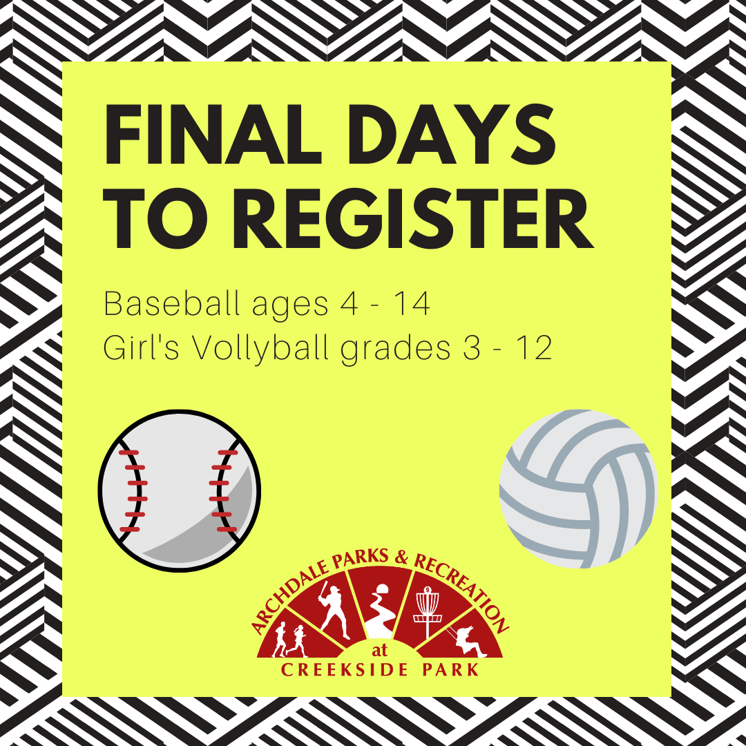 Final days to register for sports