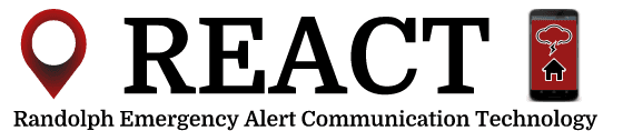 REACT -Randolph Emergency Alert Communication Technology